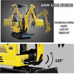 4000lbs Mini Excavator Kubota D722 Engine Pilot System with 6 Attachments USA