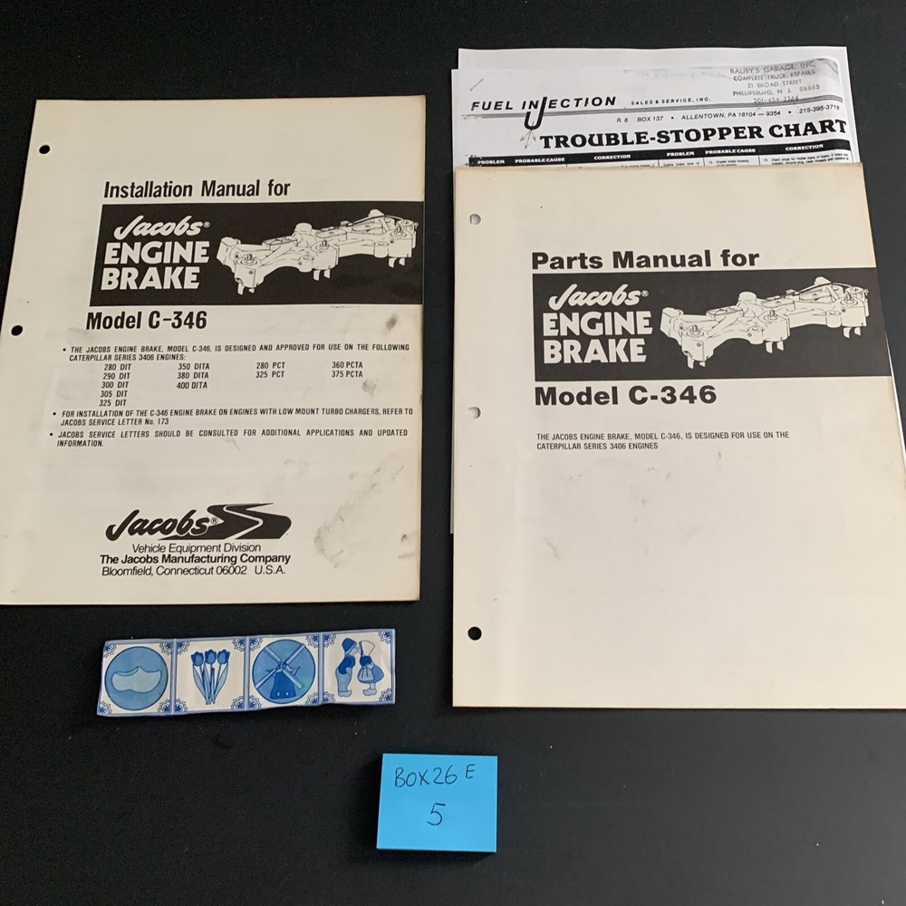 Jacobs Engine Brake Installation + Pats Manual + Trouble Model C-346