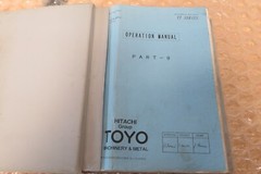 Toyo TT-150HR2 Vertical Rotary Injection Molding Machine Operation Manual (40098
