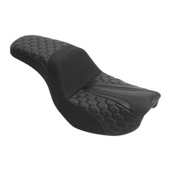 Seat Cushion Rider Driver Passenger Seat Harley Dyna Street Bob Wide Glide Black