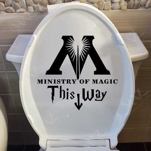 Vinyl Toilet Sticker for Bathroom & Washroom – Waterproof Indoor & Outdoor Decal