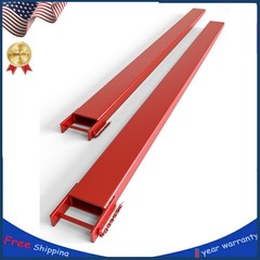 1 Pair Forklift Extensions 72” Heavy Duty Steel Pallet Fork Extensions 5500 lbs