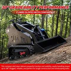 13.5HP Mini Skid Steer Twin cylinde Tracked Loader Three Pumps New Upgraded