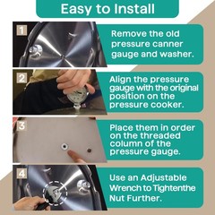 5 Sets Pressure Cooker Gauge Fastener Pack 82248 Fit for Presto 0.7087 inches
