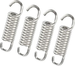 4 Pcs Universal 43mm 1.69″ Stainless Steel Motorcycle Exhaust Pipe Springs, Silv