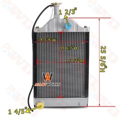 531982M94 Aluminum Cooling Tractor Radiator Fits Massey Ferguson 255 Diesel