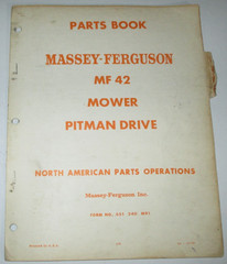 Massey Ferguson MF 42 Mower Parts Catalog Manual Book 1966 DEALERS ORIGINAL!