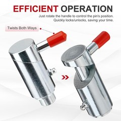 (2 Pack) 3/4″ Cam Lock Wrecker, Tow Truck Spring Loaded Twist Lock Plunger Pin
