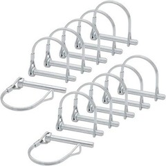 12 Pcs 1/4 x 1-3/4 Inch Wire Lock Pins, Heavy Duty Zinc Plated Pto Hitch Pin Arc