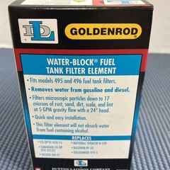 Goldenrod 496-5 17 Micron Plastic Water Absorbing Medium Block Fuel Filter