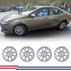 16 Inch Hubcaps Set of 4 Fit 2009-2025 Toyota Corolla Steel Wheels ABS Lacquer