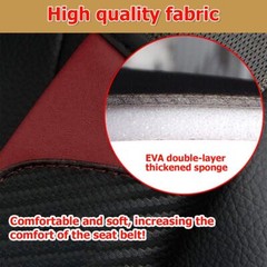 2PCS Car Seat Belt Cover, Carbon Fiber Safety Seatbelt Shoulder Strap Covers