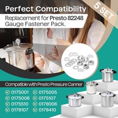 5 Sets Pressure Cooker Gauge Fastener Pack 82248 Fit for Presto 0.7087 inches