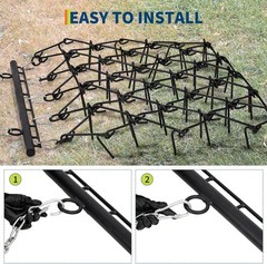 Drag Harrow for ATV & Tractor, 4×4 ft & 5×4.5 ft, 3/8″ 1/2″ Teeth, Tow Behind