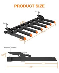 🔝Garvee Clamp On Debris Forks to 68″ Bucket 5400lbs Pallet Forks Bucket Forks