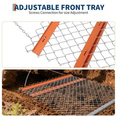 Heavy Duty Drag Harrow 4×5 ft Chain Harrow Lawn Rake ATV UTV Tractor Attachments