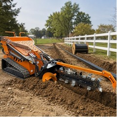 Landhonor 8in Mini Trencher Ditch Digger 9-15 GPM Skid Attachment for Toro Dingo