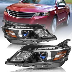 2014-2020 Chevy Impala Halogen Headlight Assembly Projector OE Style Pair