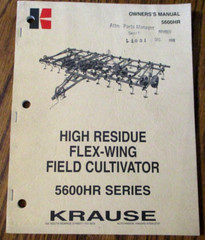 Krause 5600HR Series 5620 &5625 Field Cultivator Parts & Assembly Manual 1998