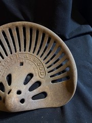 #22 CAST IRON Tractor Implement Seat WALTER A WOOD Hoosick Falls New York USA
