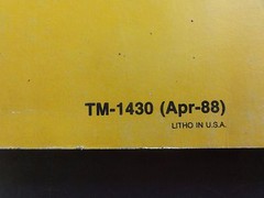 John Deere 5E Blower,113 Hedge Clipper 110G,210G,240G & 260G Tech Manual TM-1430
