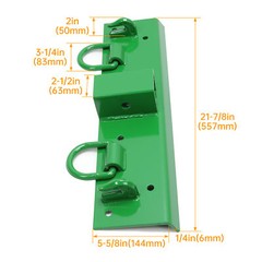 Bolt-on Grab Hooks D Rings 2″ Receiver For John Deere Tractor Compact Tractor