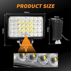 4x LED Tractor Work Lights 12v led Flood Light pods for Truck, Waterproof 4inch