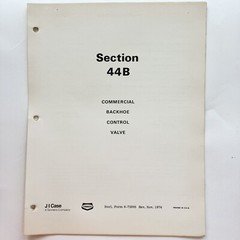 JI Case D50560 Commercial Backhoe Control Valve Manual 1974 Vintage Original OEM