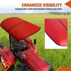 Sun Shield Tuff Top Tractor Canopy For 2″ x 2″ or 2″ x 3″ ROPS 48″ X 52″-Red