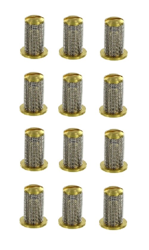 12 of Teejet Brass Check Valve Tip Strainer w/ SS 50 Mesh Screen Opens @ 5 PSI