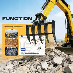 Rake Attachment Tools For Mini Excavator 1-1.5 Ton Excavator Digger Heavy-duty