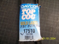 DAYCO TOP COG GOLD LABEL 17510 13A1295, N.O.S.
