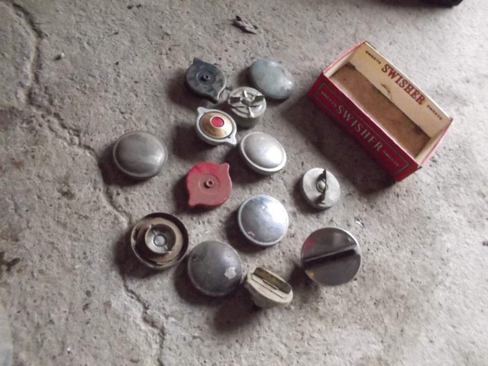 ASSORTMENT of VINTAGE gas & radiator cap Tractor Truck Automobile