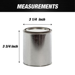 LAUCO Empty Paint Cans with Lids, 16 oz Pint Metal Paint Cans, 6 Pack, Durable