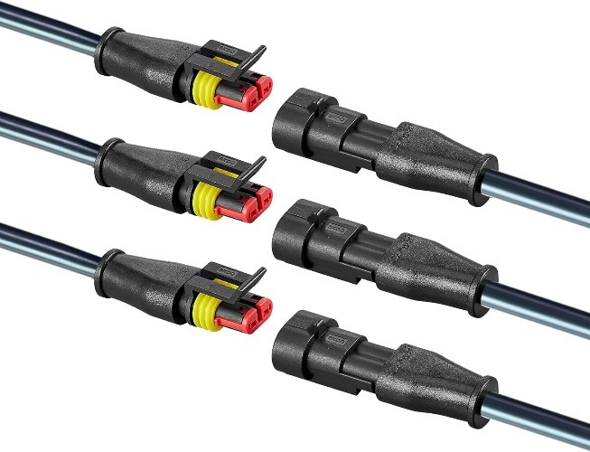 2Pin Connector, Injection Molded 16 AWG Size: Injection Molding 2pin Connector