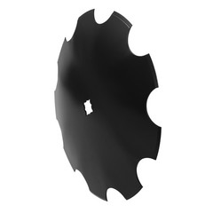 1 pcs 18″ Disc Harrow Blade 3.5mm 9-Gauge Notched For 1″ OR 1-1/8″ Square Axle