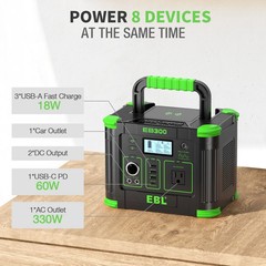 EBL eb300 330W 288.6Wh Portable Power Station Charger Generator Battery