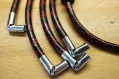 IH Farmall Cub Tractor Black & Red Cloth Covered Copper Core Spark Plug Wire Set
