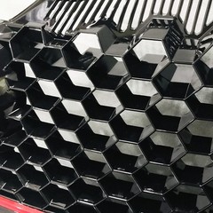 **Front Upper Mesh Grille Black w/ Red Trim 2006-2009 VW Mk5 GTI Jetta**