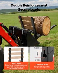 VEVOR 4000 lbs Pallet Forks 60″ Tractor Forks with Anti-Tilt & Stabilizer Bar