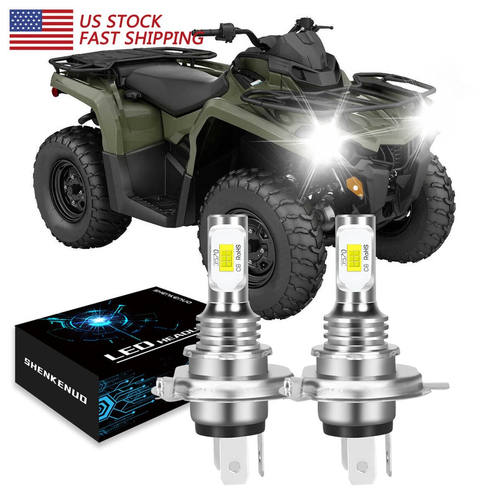 2 Super bright LED headlight bulbs For Can-Am Outlander L MAX 570 2016 710000871