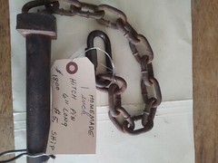 Heavy 1 inch hitch pin 6 inches long with 16 inch chain