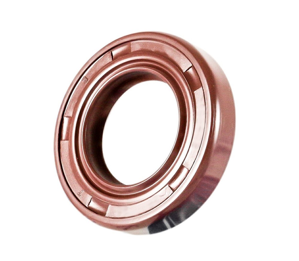EAI 22x35x8mm FPM/FKM Oil Shaft Rotary Seal w/ Stainless Steel Spring Dbl Lip