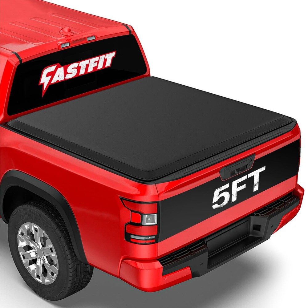 Soft Tri-Fold Tonneau 05-26 Frontier 09-12 Suzuki Equator 5ft 59.5in Track Sys