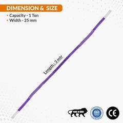 Pack 2,4,6,10, 1 Ton (1”) x 9.8 feet Polyester Webbing Sling, Double Ply Slings