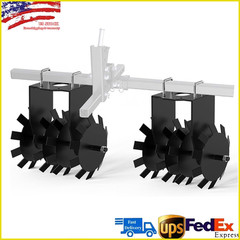 1Pair 32″ Heavy-Duty Disc Plow Harrow with Universal 2″ Hitch Adjustable Height