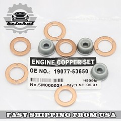 Injector Seal Kit With Heat Shield 19077-53650 Fits Kubota D1105, 3 Cylinder US