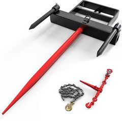 9″ Universal HD Hay Spear for Skid Steer Tractor Loader Bucket 2000 LBS Capacity