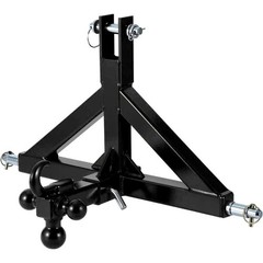 3-Point Quick Hitch for Category 1 Tractor with 2″ Trailer Receiver & Ball Mount