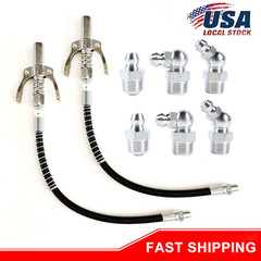 (2 Pack) Double Handle Lock Plier Oil Nozzle High Pressure Grease Gun Coupler+A